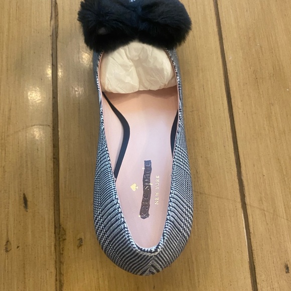 Kate Spade Women’s Carine Houndstooth Pumps Black White New Size 8.5 de-labeled - Picture 9 of 13